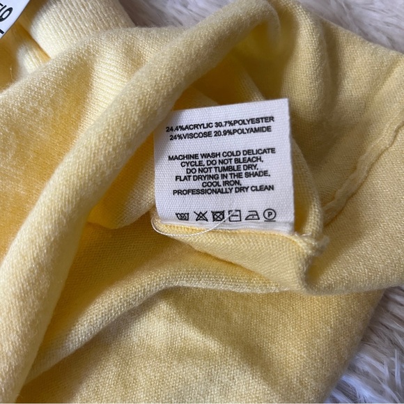 NWT Rumored Butter Yellow Everyday Sweater (XS) – Soft Luxe Minimalist Knit - Picture 12 of 13